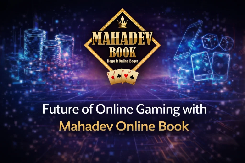 Future of online gaming with Mahadev Online Book logo representing digital innovation and advanced gaming experience